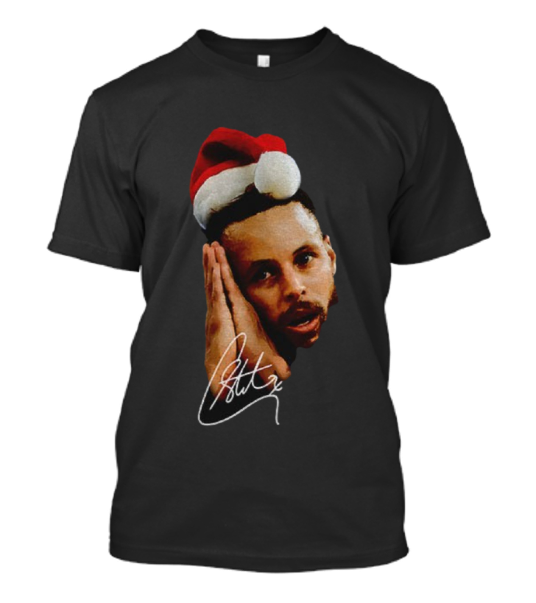 Sleeping Santa Hat Steph Curry Night Night Signature T-Shirt
