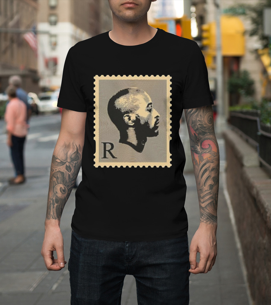 Rakim R Stamp Hip-Hop Retro Portrait Design T-Shirt