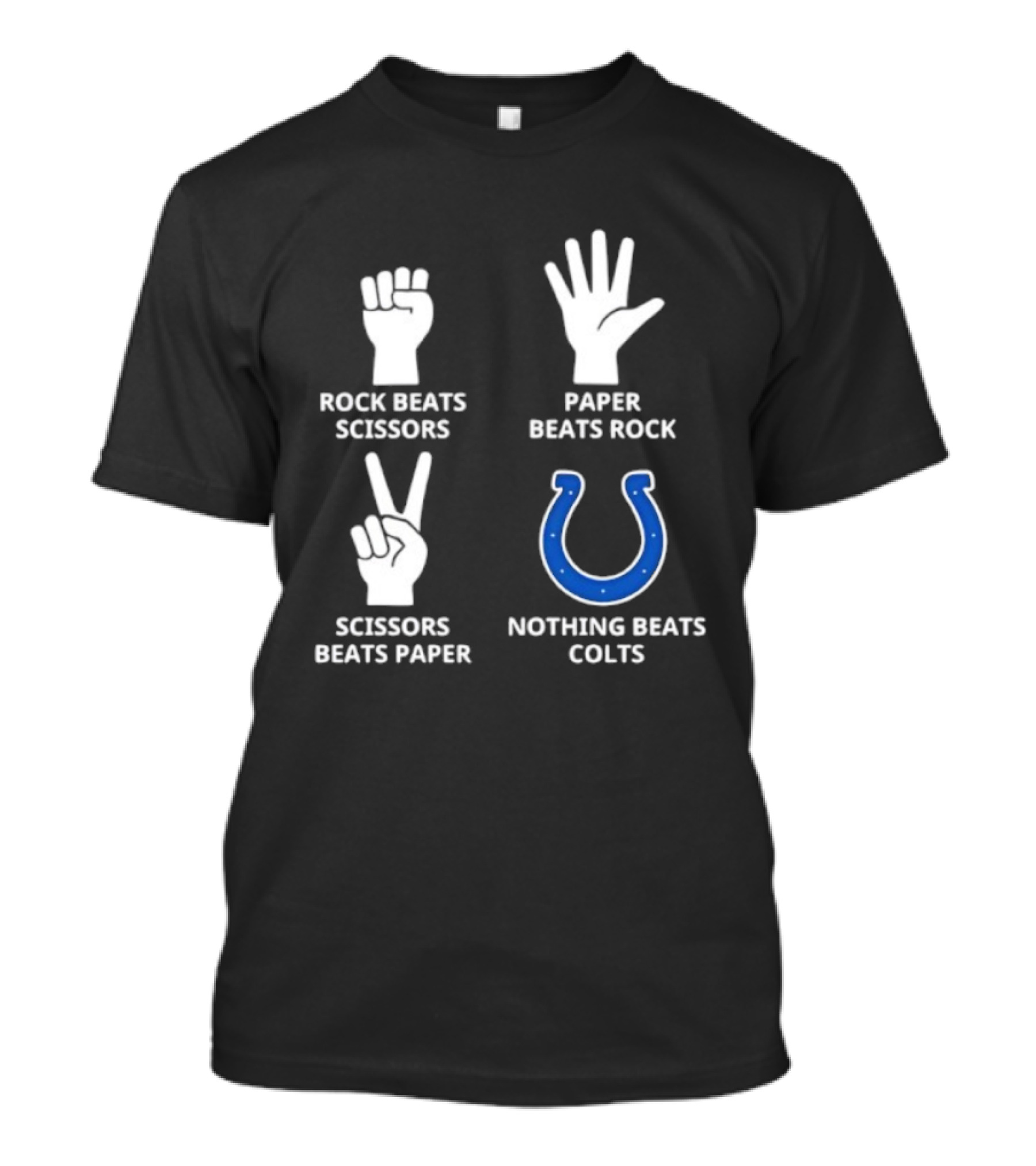 Rock Paper Scissors Colts Nothing Beats Indianapolis Football T-Shirt