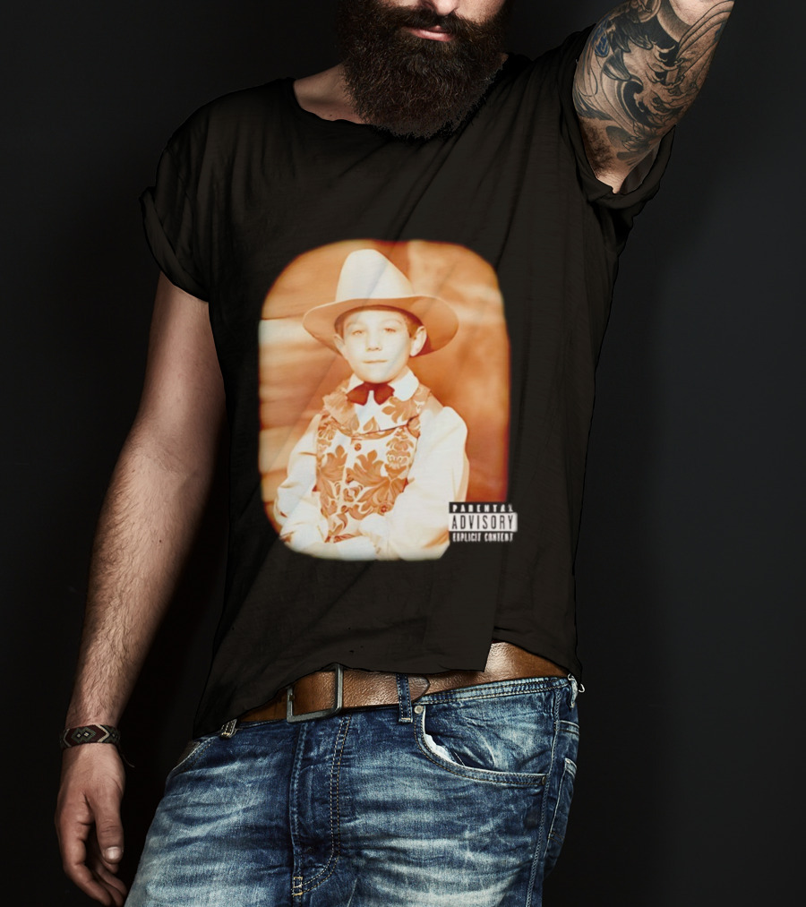 Cowboy Kid Parental Advisory Explicit Content T-Shirt
