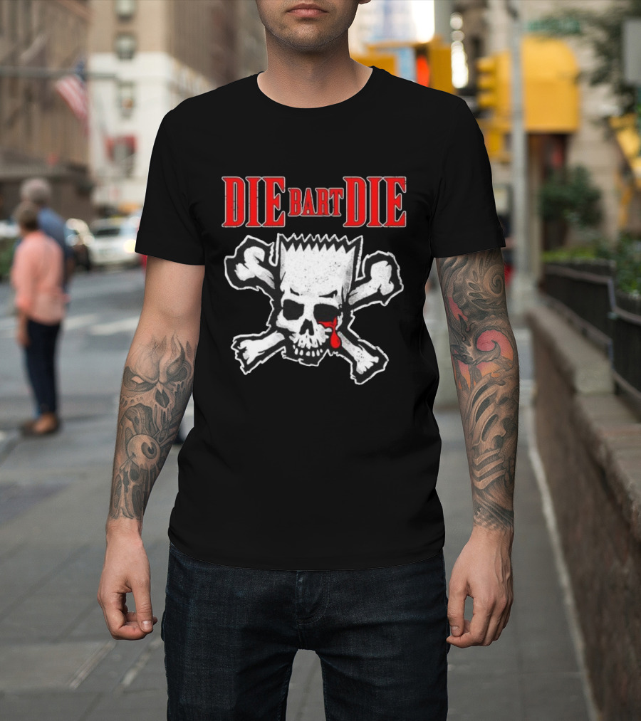 Die Bart Die Bart Simpson Skull Crossbones T-Shirt