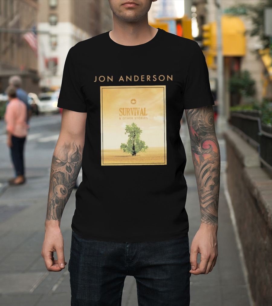 Jon Anderson Survival And Other Stories Album Cover Artwork Tree Desert Scene T-Shirt