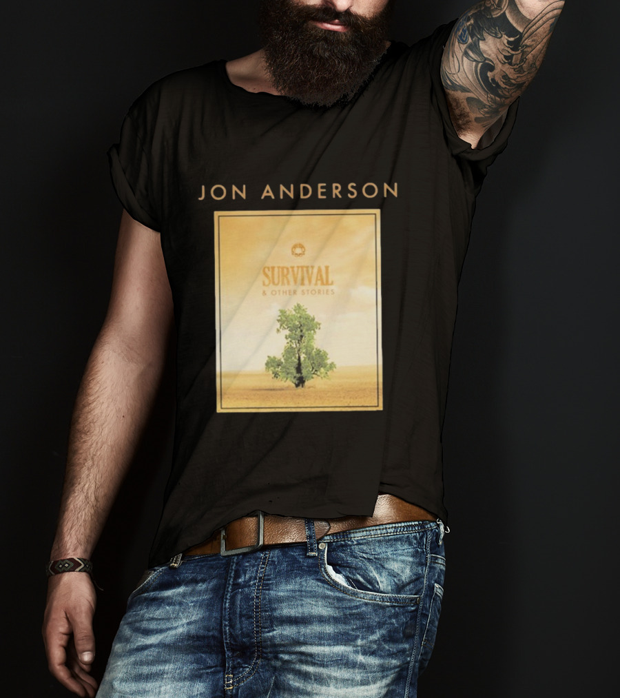 Jon Anderson Survival And Other Stories Album Cover Artwork Tree Desert Scene T-Shirt