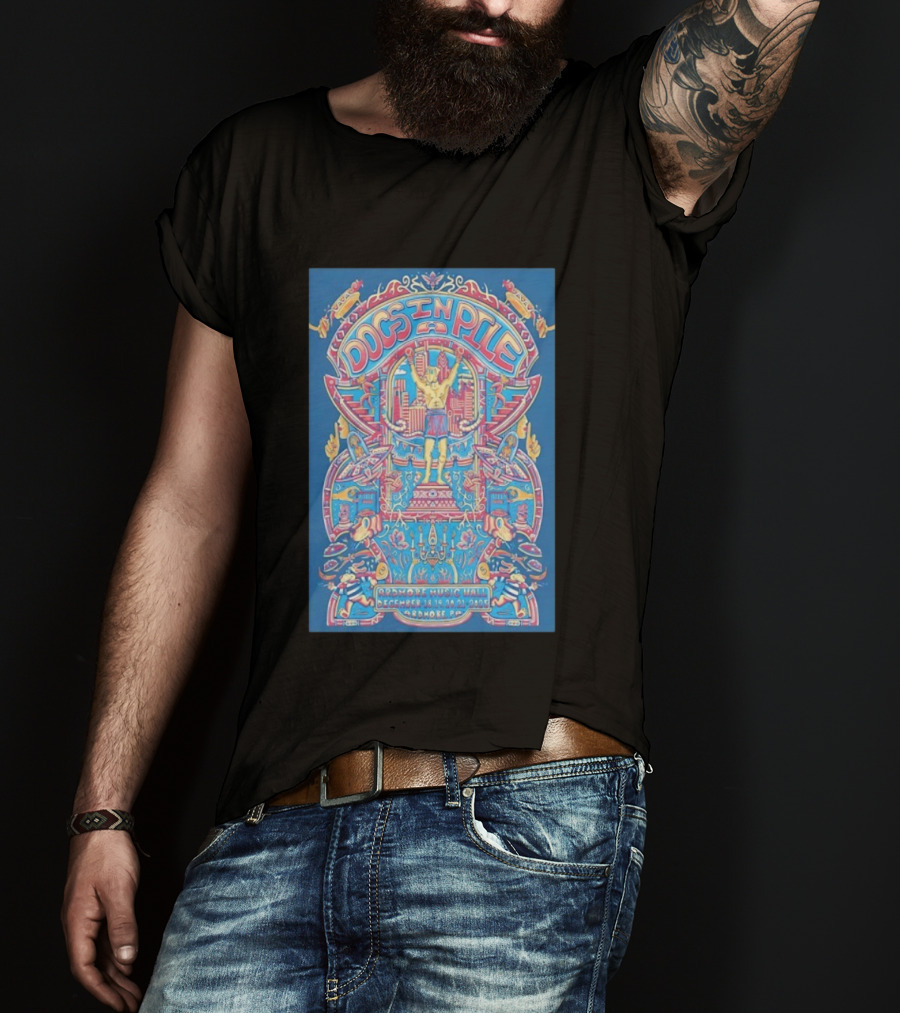 Dogs In A Pile Ardmore Music Hall December 18 19 20 2025 Vibrant Boxing Artwork Ardmore PA T-Shirt