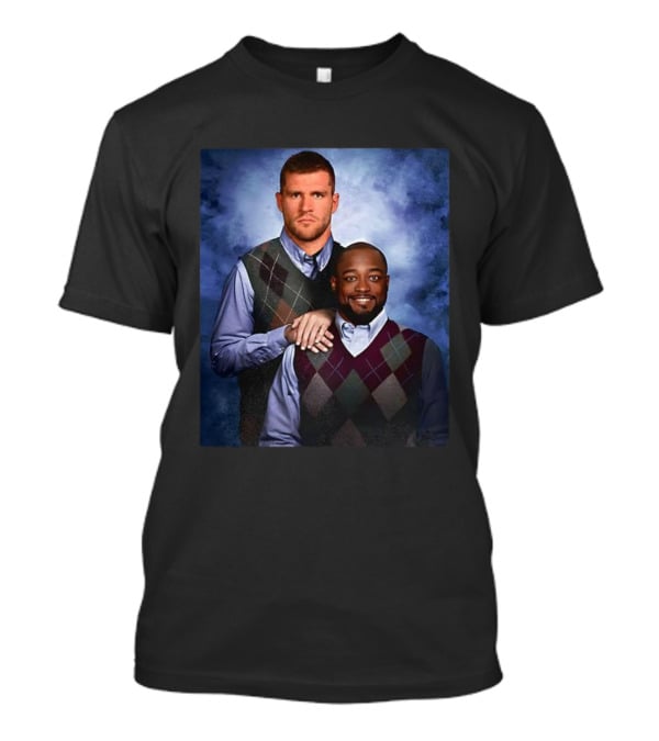 T.J. Watt Mike Tomlin Pittsburgh Steelers NFL Step Brothers Argyle Sweater T-Shirt