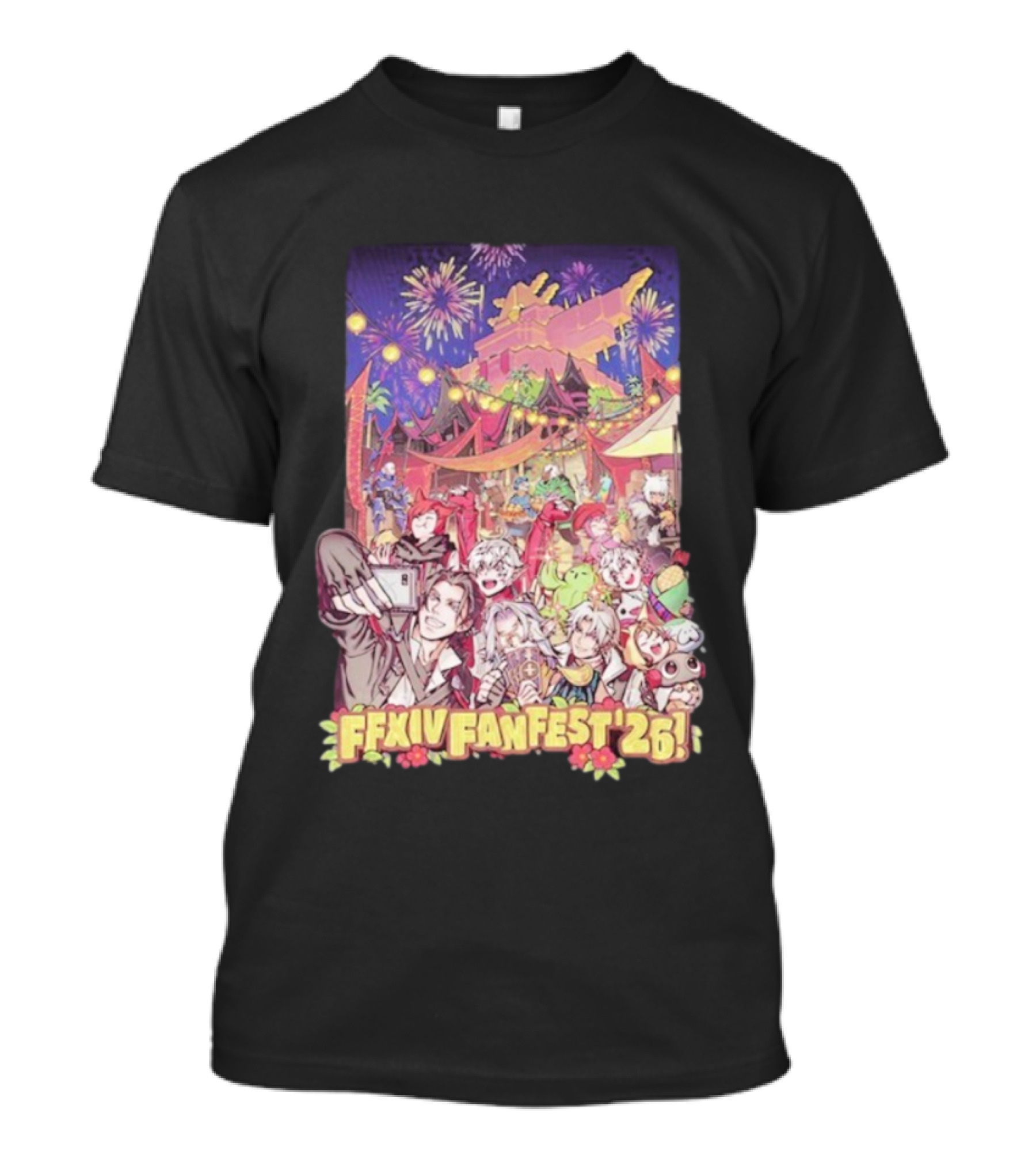 FFXIV Fan Fest 2026 Fireworks And Celebration Scene T-Shirt
