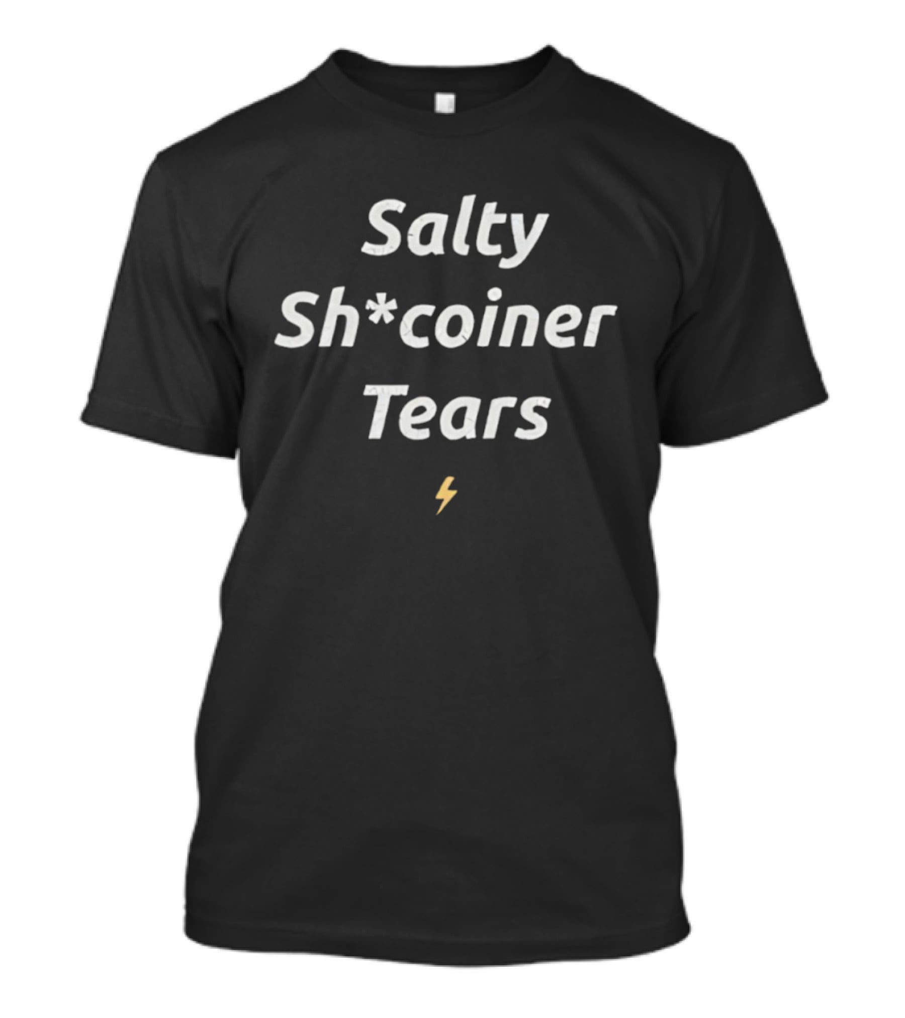 Salty Sh*coiner Tears Lightning Bolt T-Shirt
