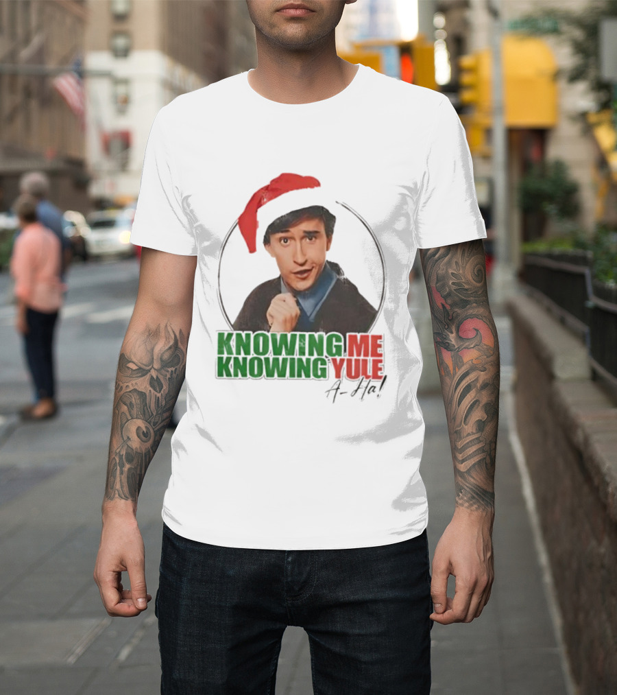 Knowing Me Knowing Yule Alan Partridge A-ha Christmas Santa Hat T-Shirt