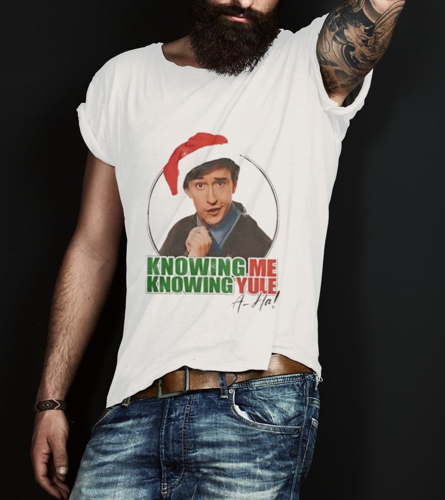 Knowing Me Knowing Yule Alan Partridge A-ha Christmas Santa Hat T-Shirt