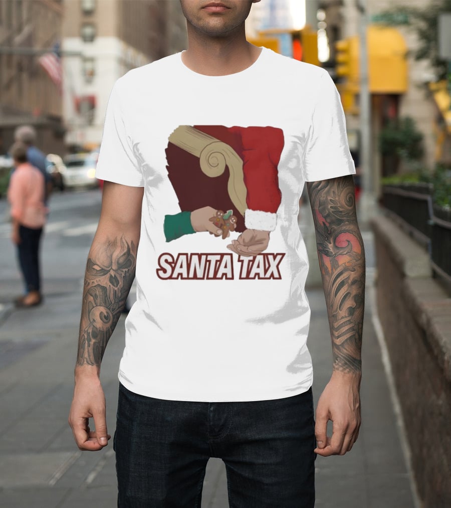 Santa Tax Christmas Humor Gingerbread Exchange T-Shirt