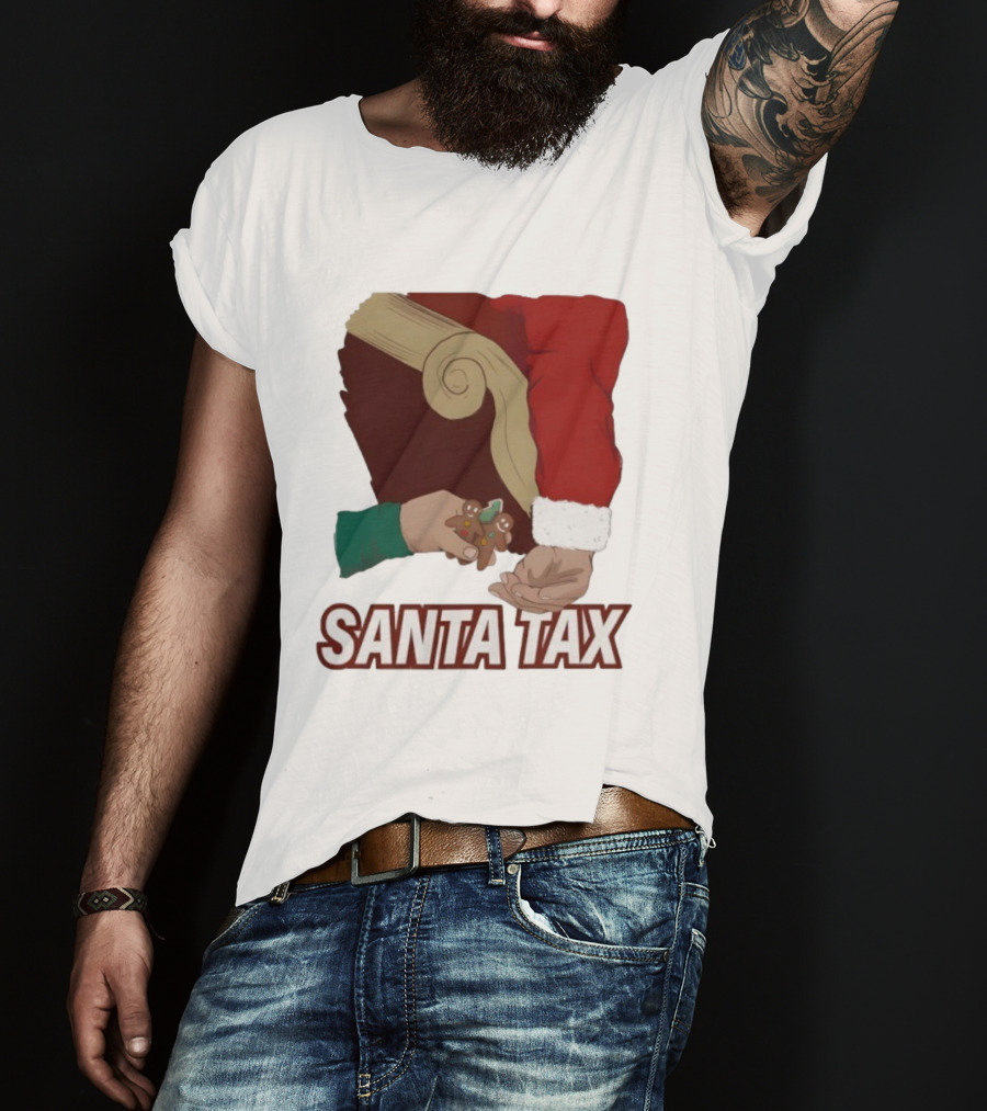 Santa Tax Christmas Humor Gingerbread Exchange T-Shirt