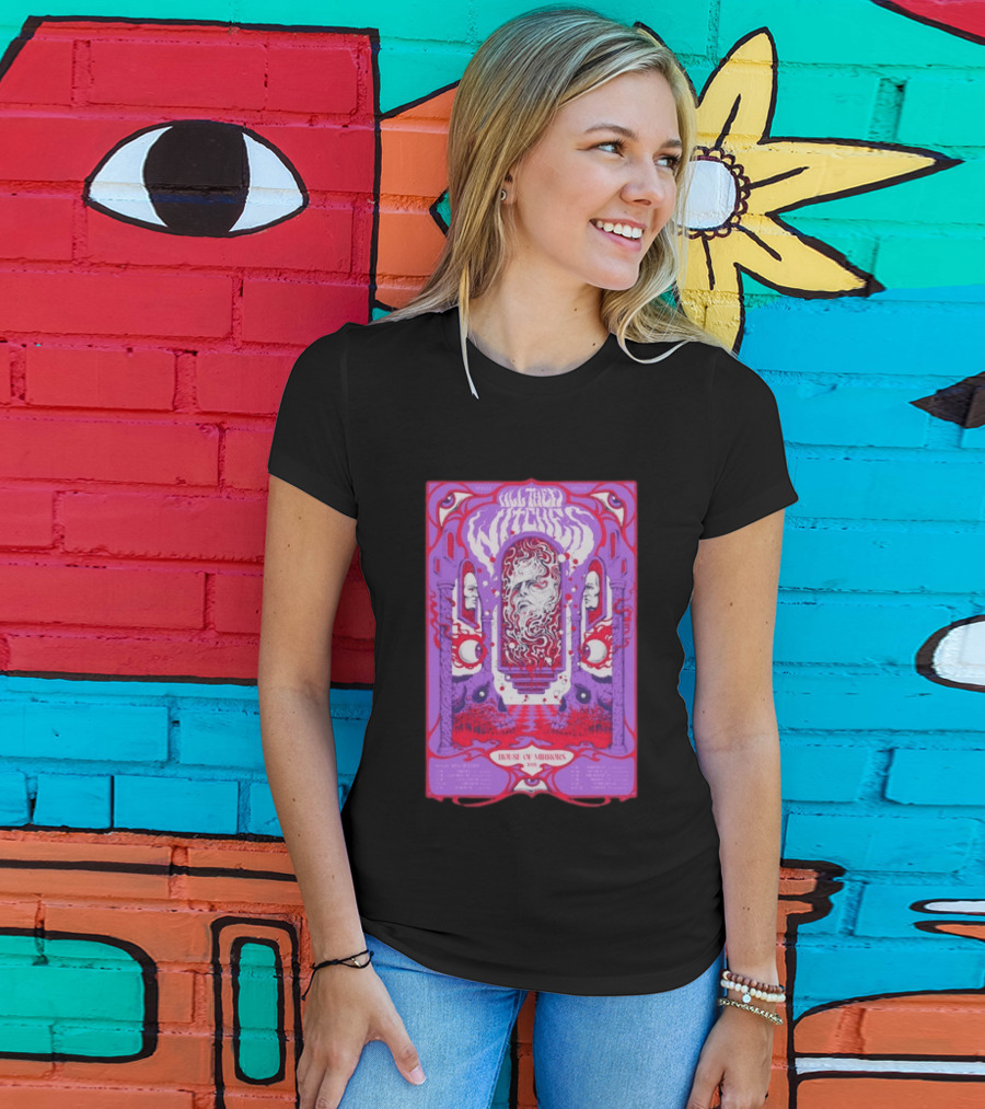 All Them Witches House Of Mirrors 2026 Spring Tour Dates Red Purple Psychedelic T-Shirt