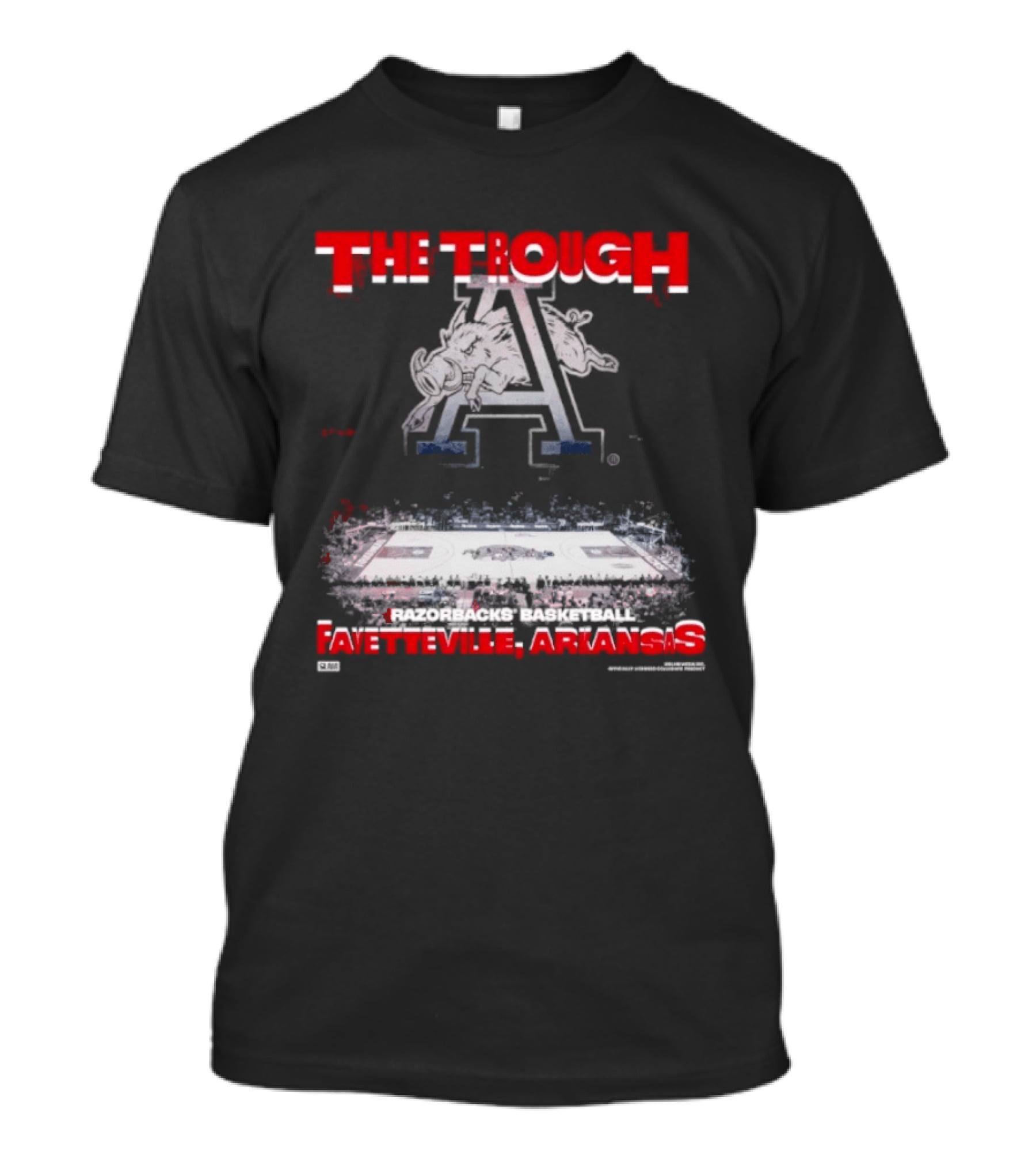 Arkansas Razorbacks Basketball The Trough Fayetteville Arena Court A T-Shirt