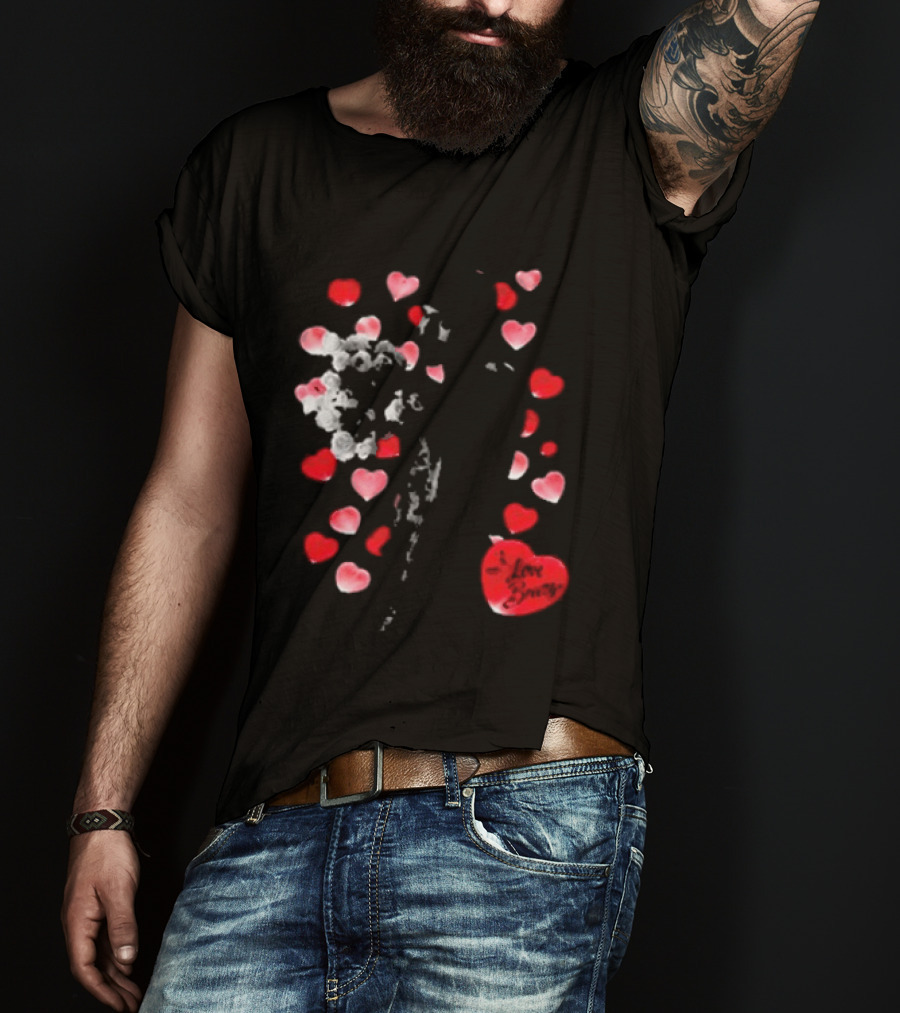 Chris Brown I Love Breezy Heart Petals T-Shirt