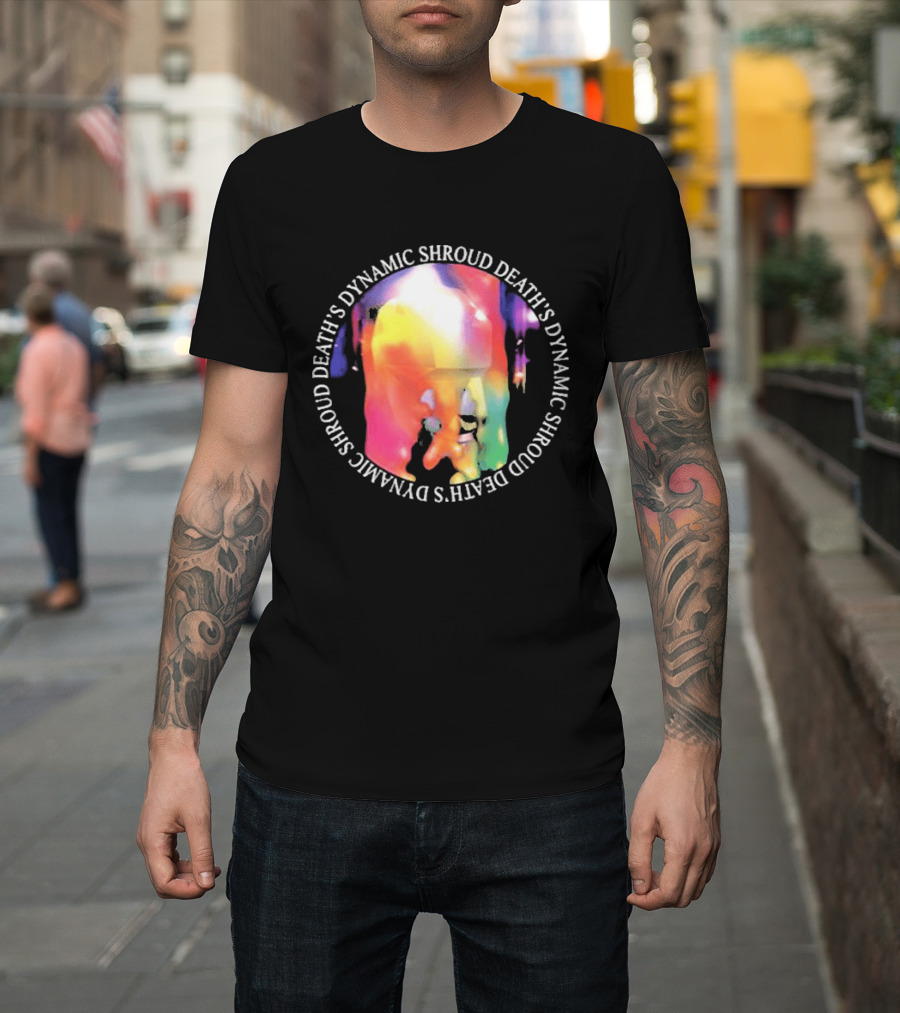 Deaths Dynamic Shroud Heavy Black Heart Colorful Melt T-Shirt