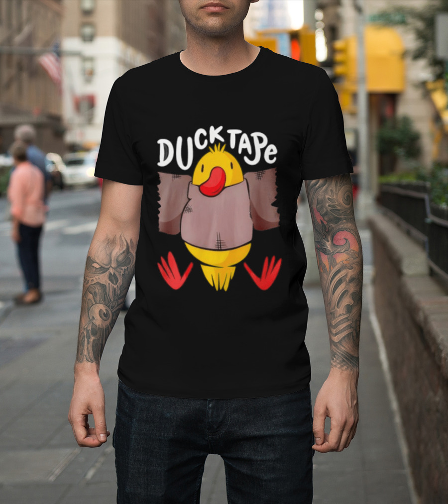 DUCK TAPE Funny Quirky Duct Tape Duck Humor T-Shirt