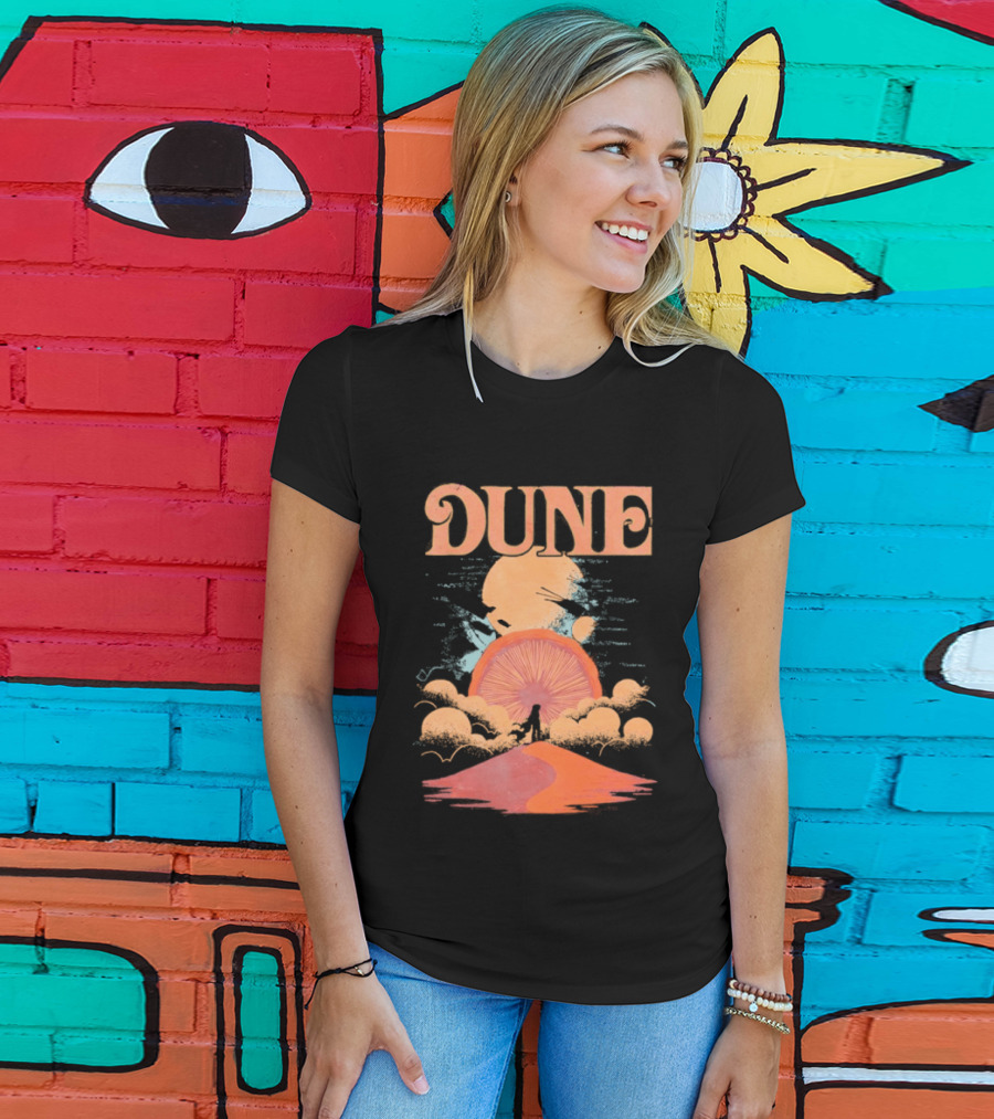 Dune House Atreides Sunset Desert Scene T-Shirt