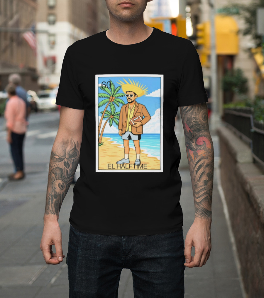 El Halftime 60 Beach Football Guy T-Shirt