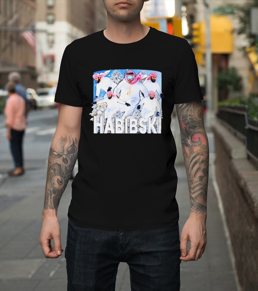 Habibski Habibi Skiing Adventure Winter Fun T-Shirt