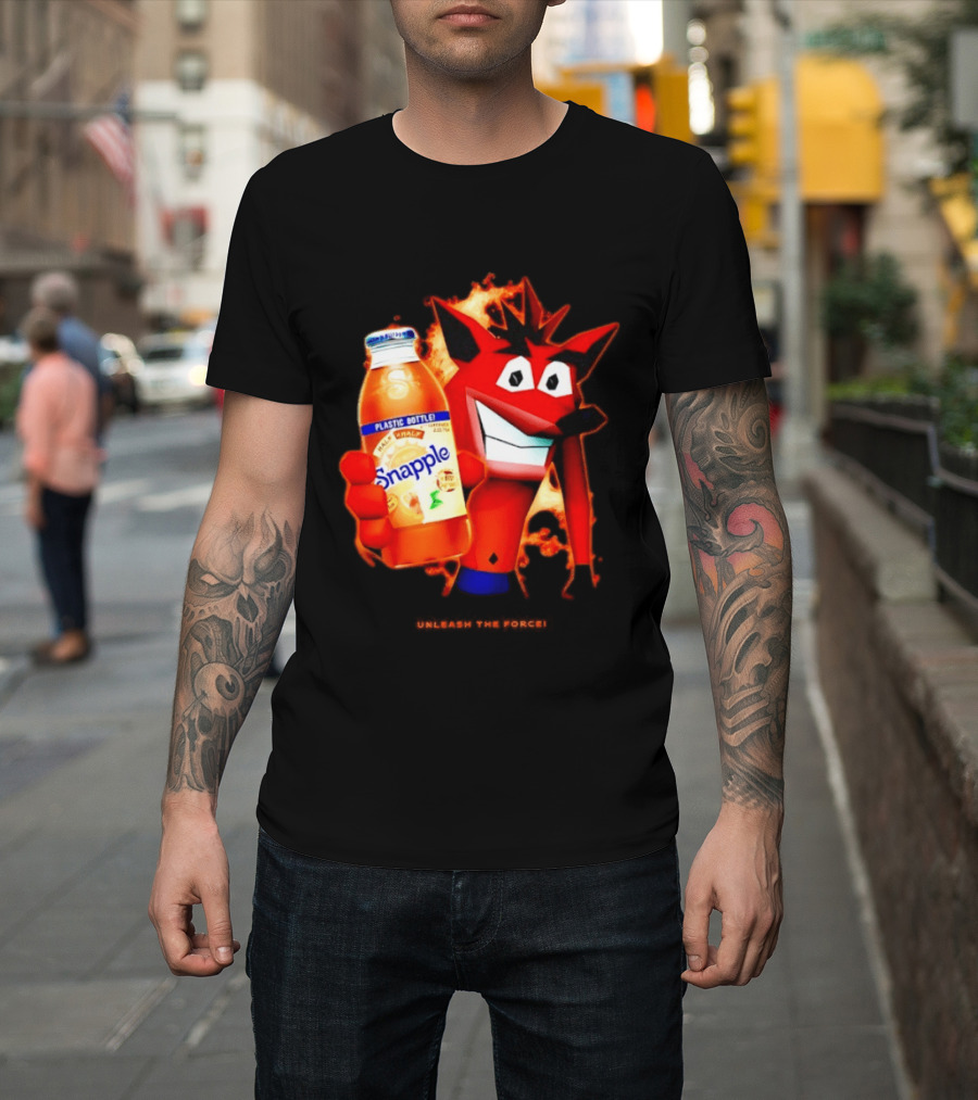 Crash Bandicoot Holding Snapple Retro 90s T-Shirt
