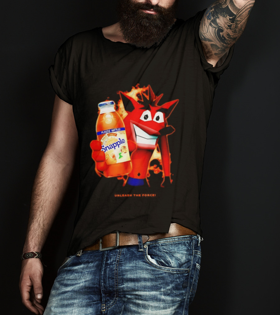 Crash Bandicoot Holding Snapple Retro 90s T-Shirt