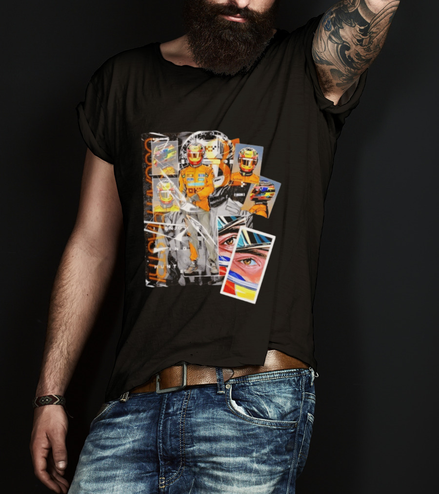 Oscar Piastri McLaren F1 2026 Racing I Enjoy Being Hunted Helmet Suit T-Shirt