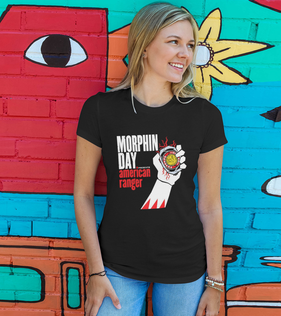 Power Rangers Morphin Day Presents American Ranger Power Coin Action T-Shirt