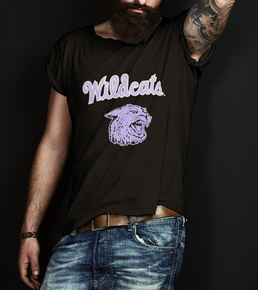Wildcats Wildcat Head Purple T-Shirt