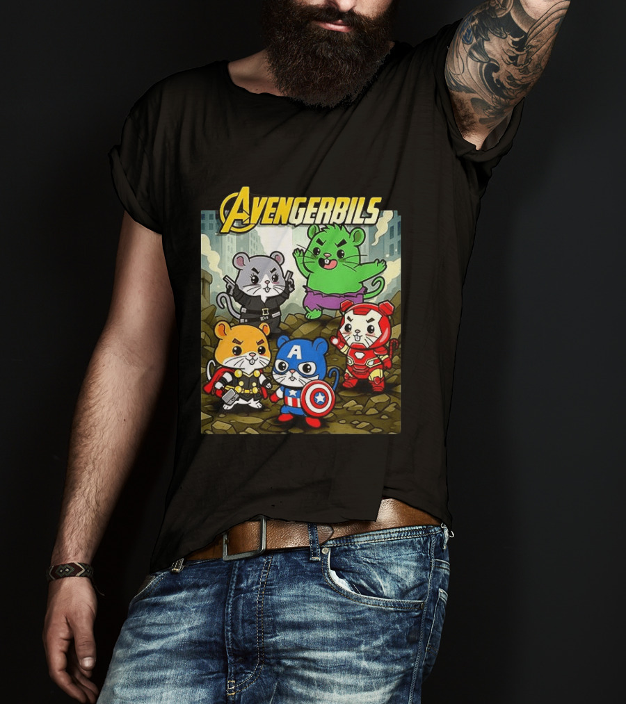 Avengerbils Gerbil Avengers Crossover With Iconic Heroes T-Shirt