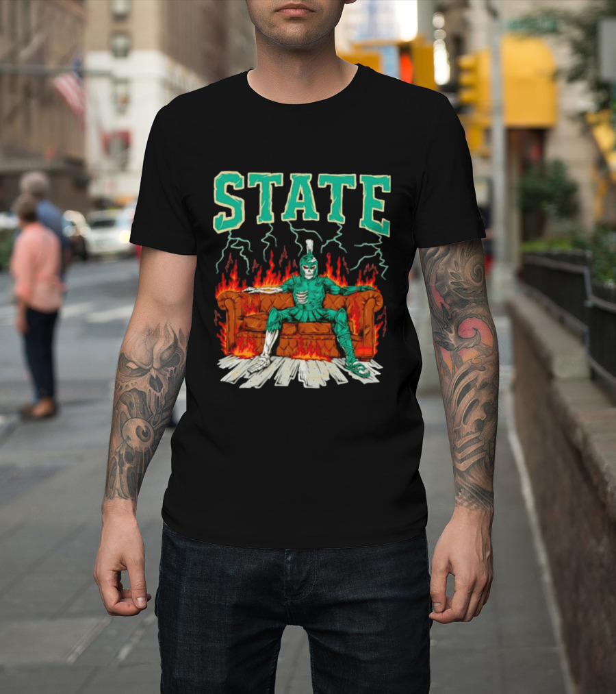 STATE Burning Couch Spartan T-Shirt