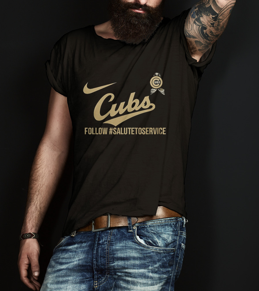 Nike Cubs Follow #SaluteToService Honor Empower Connect Military T-Shirt