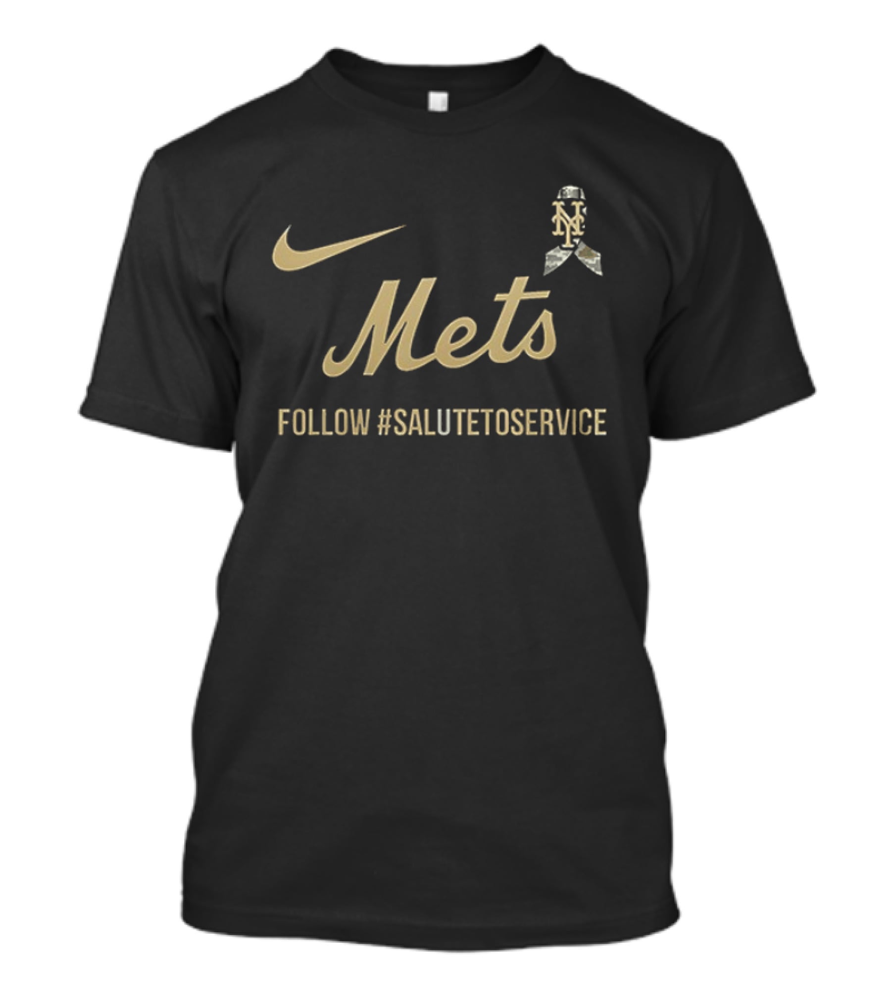 Nike Mets Follow #SaluteToService Honor Empower Connect Military T-Shirt