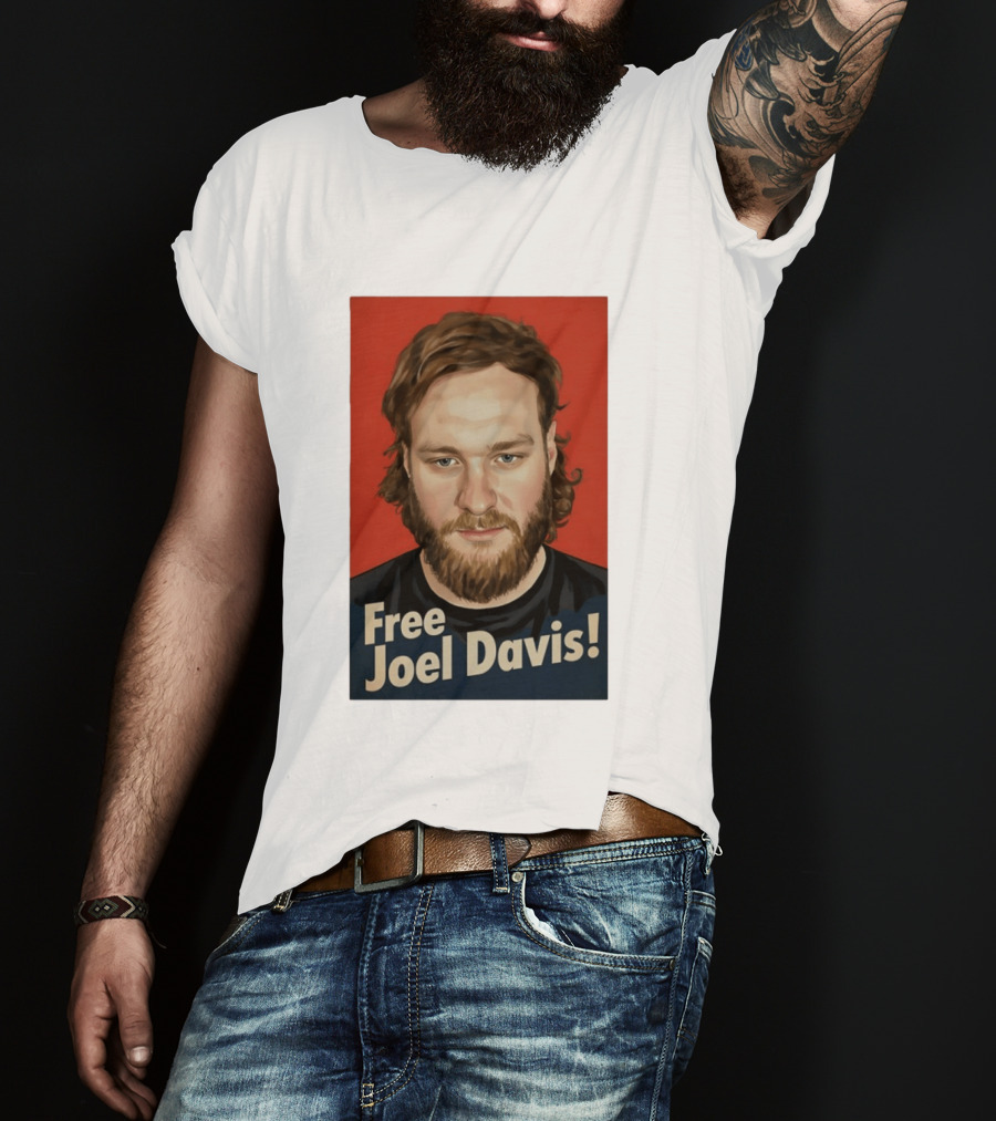 Free Joel Davis Bold Portrait Red T-Shirt