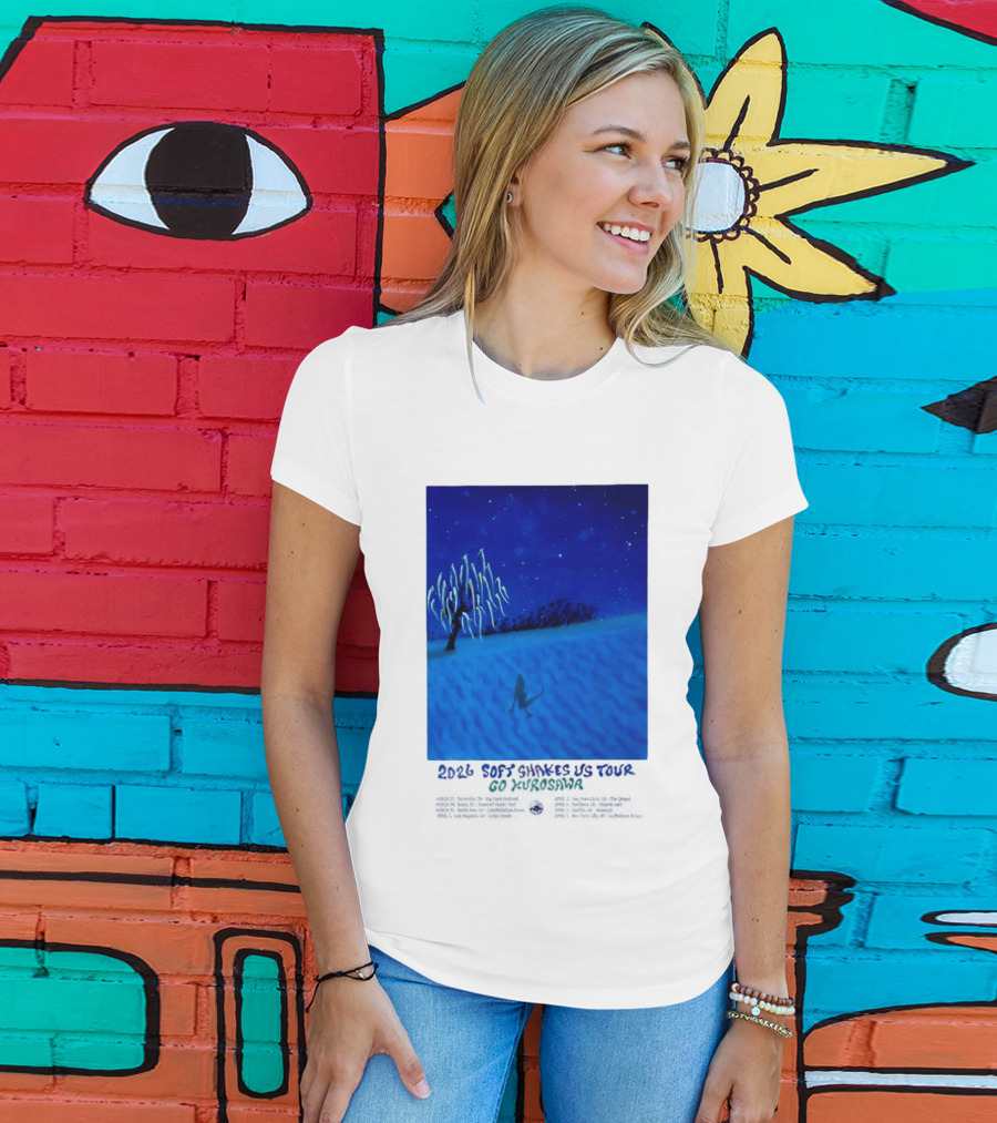 Kikagaku Moyo 2026 Soft Shakes US Tour Goshodaira Night Scene T-Shirt
