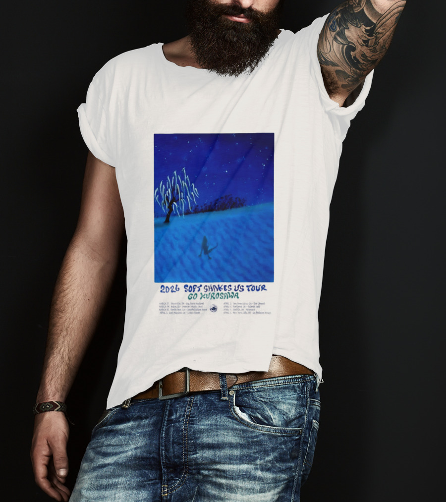 Kikagaku Moyo 2026 Soft Shakes US Tour Goshodaira Night Scene T-Shirt