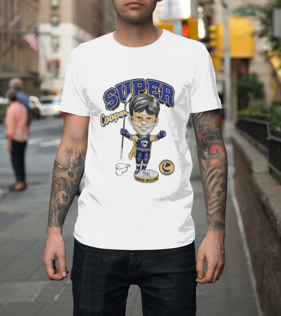 Super Cooper Williams Saskatoon Blades Bobblehead T-Shirt