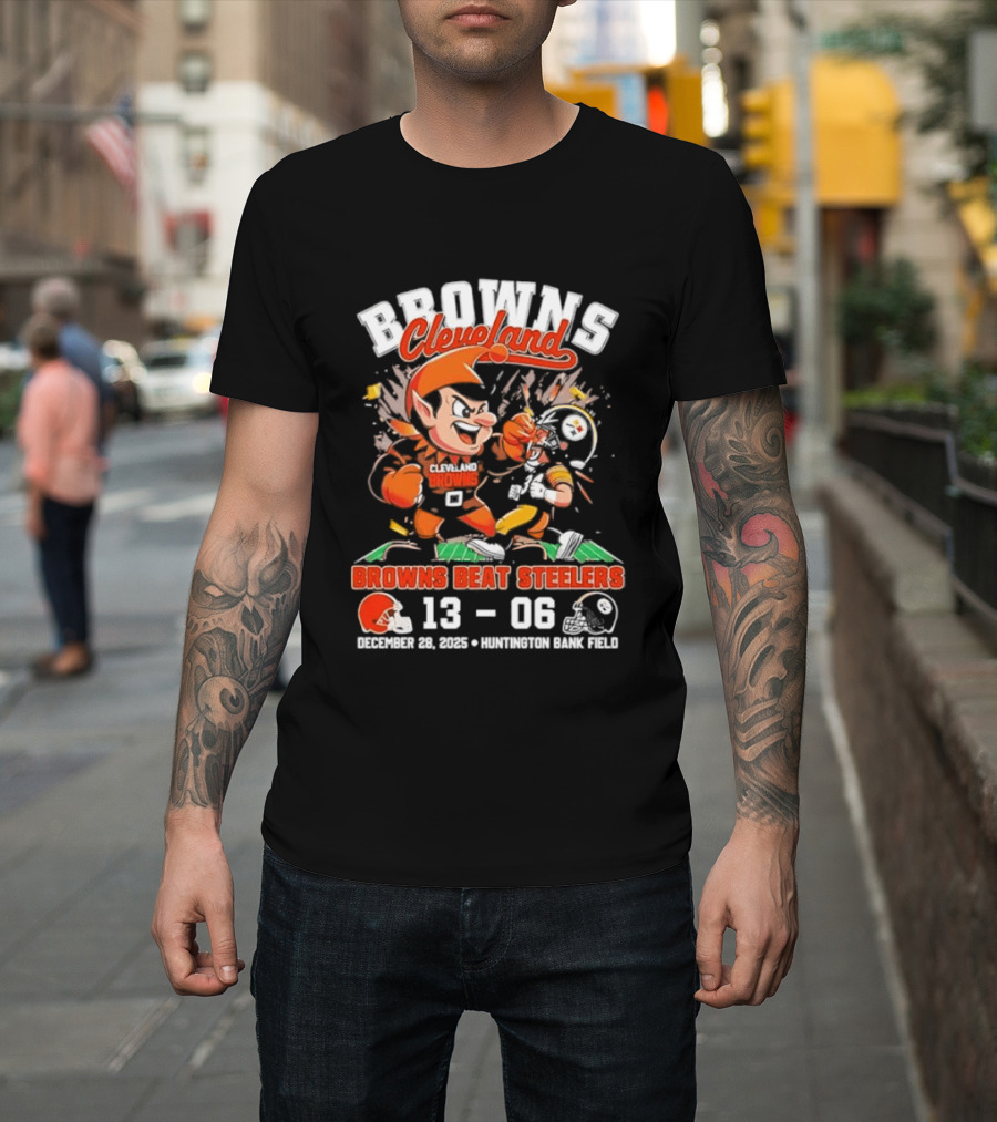 Cleveland Browns Beat Steelers 13 06 December 24 2005 Huntington Bank Field T-Shirt
