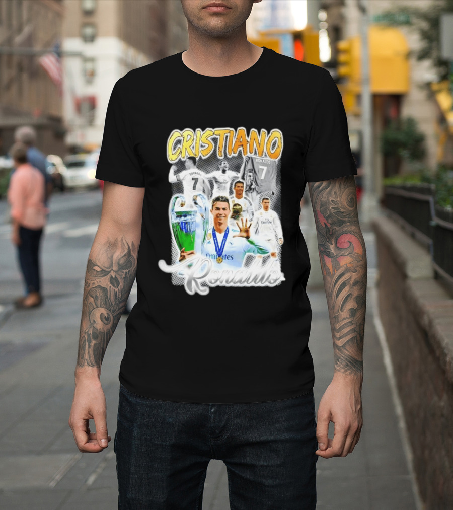 Cristiano Ronaldo 7 Real Madrid UEFA Champions League T-Shirt