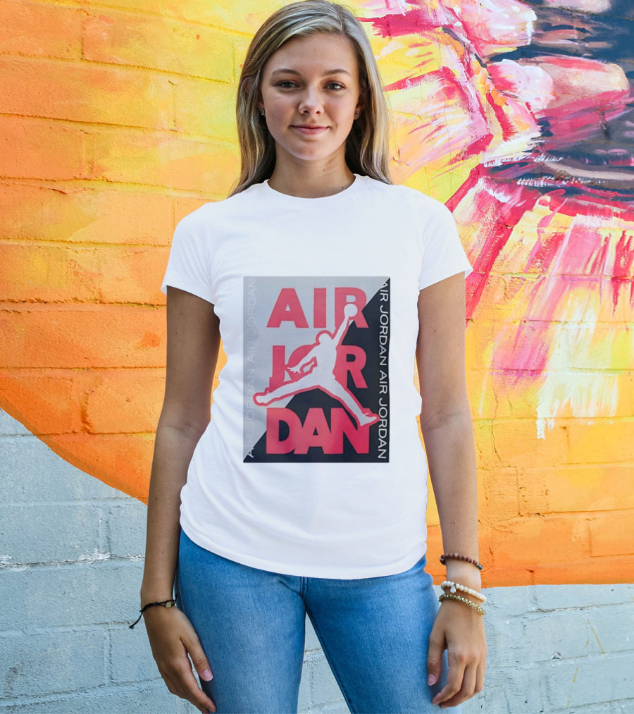Air Jordan Repeat Jump Silhouette Red And Black T-Shirt