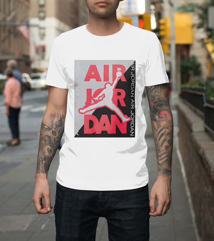 Air Jordan Repeat Jump Silhouette Red And Black T-Shirt