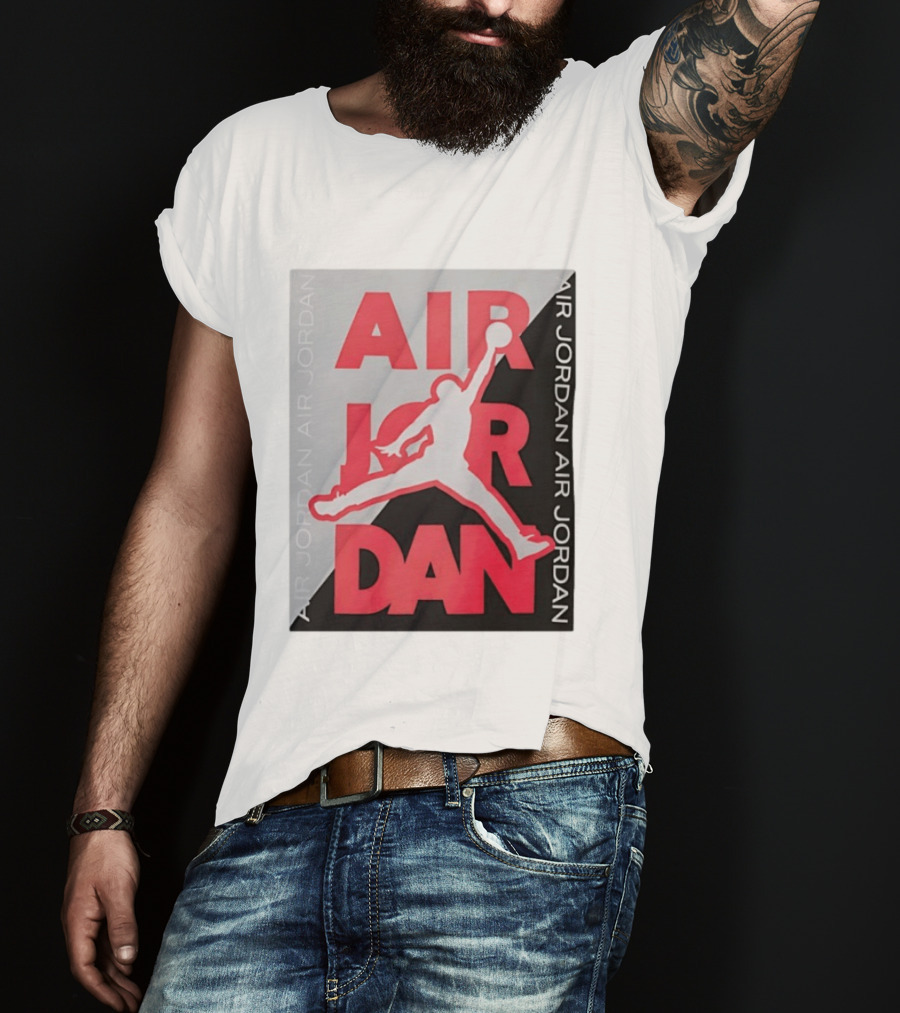 Air Jordan Repeat Jump Silhouette Red And Black T-Shirt