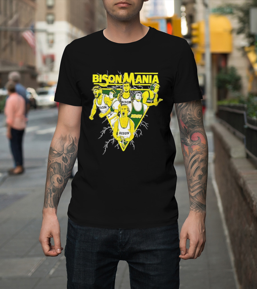 Bison Mania North Dakota State University NDSU Sports Team Spirit T-Shirt