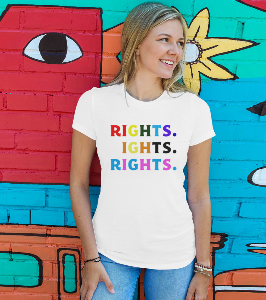 LGBT Rights Rights Rights Rainbow Pride T-Shirt