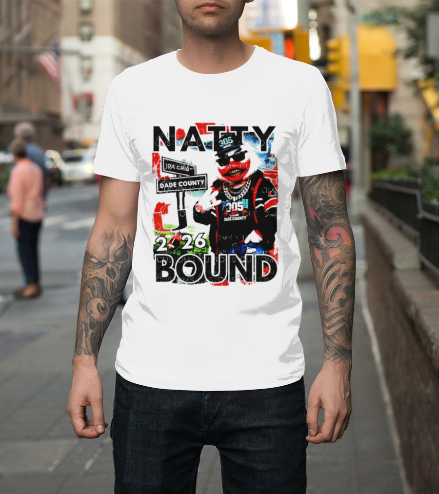 Natty Bound 2026 Miami Hurricanes Sebastian The Ibis Dade County Da Crib 305 T-Shirt