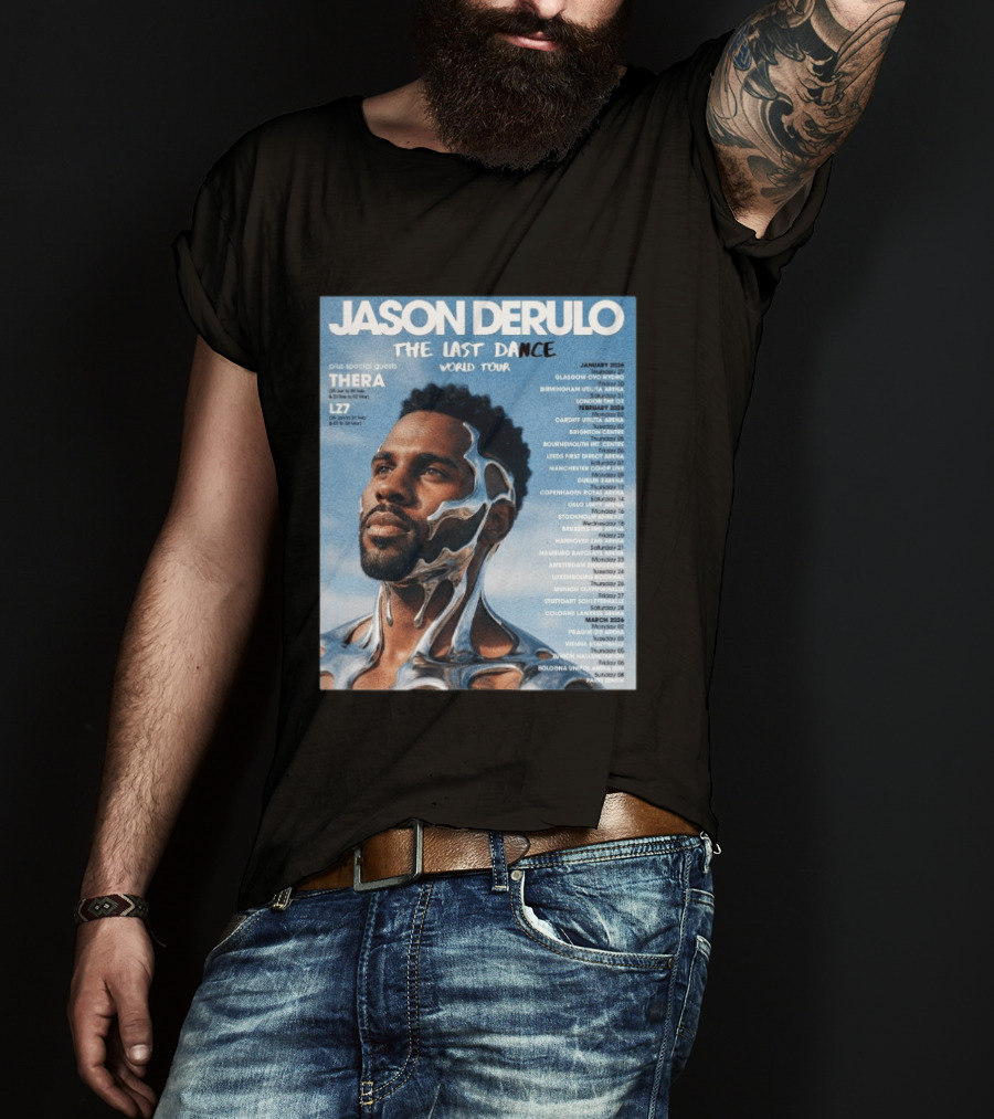 Jason Derulo The Last Dance World Tour 2026 Schedule Tour Dates T-Shirt