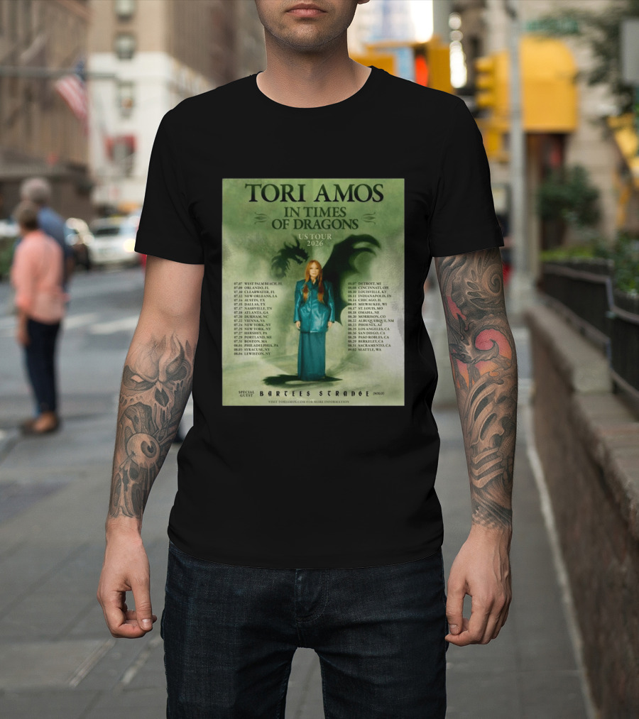 Tori Amos In Times Of Dragons US Tour 2026 Greek Theatre Los Angeles T-Shirt