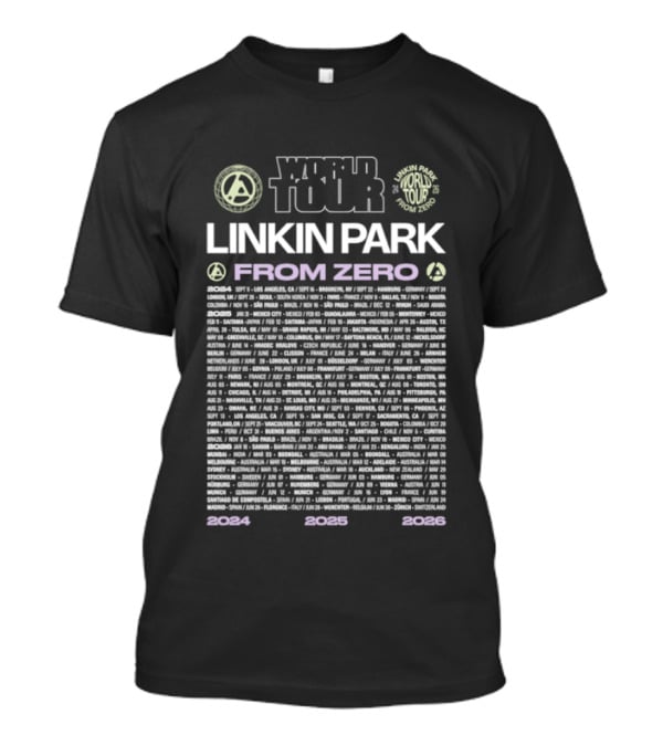 Linkin Park World Tour From Zero 2024 2025 2026 T-Shirt