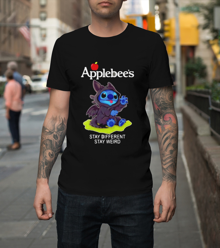 Applebee's Toothless Stitch Stay Different Stay Weird T-Shirt