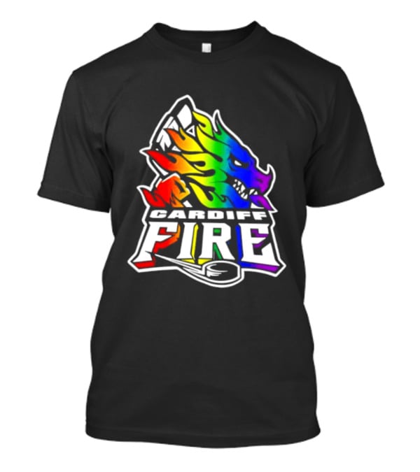 Cardiff Fire Pride Rainbow Hockey T-Shirt