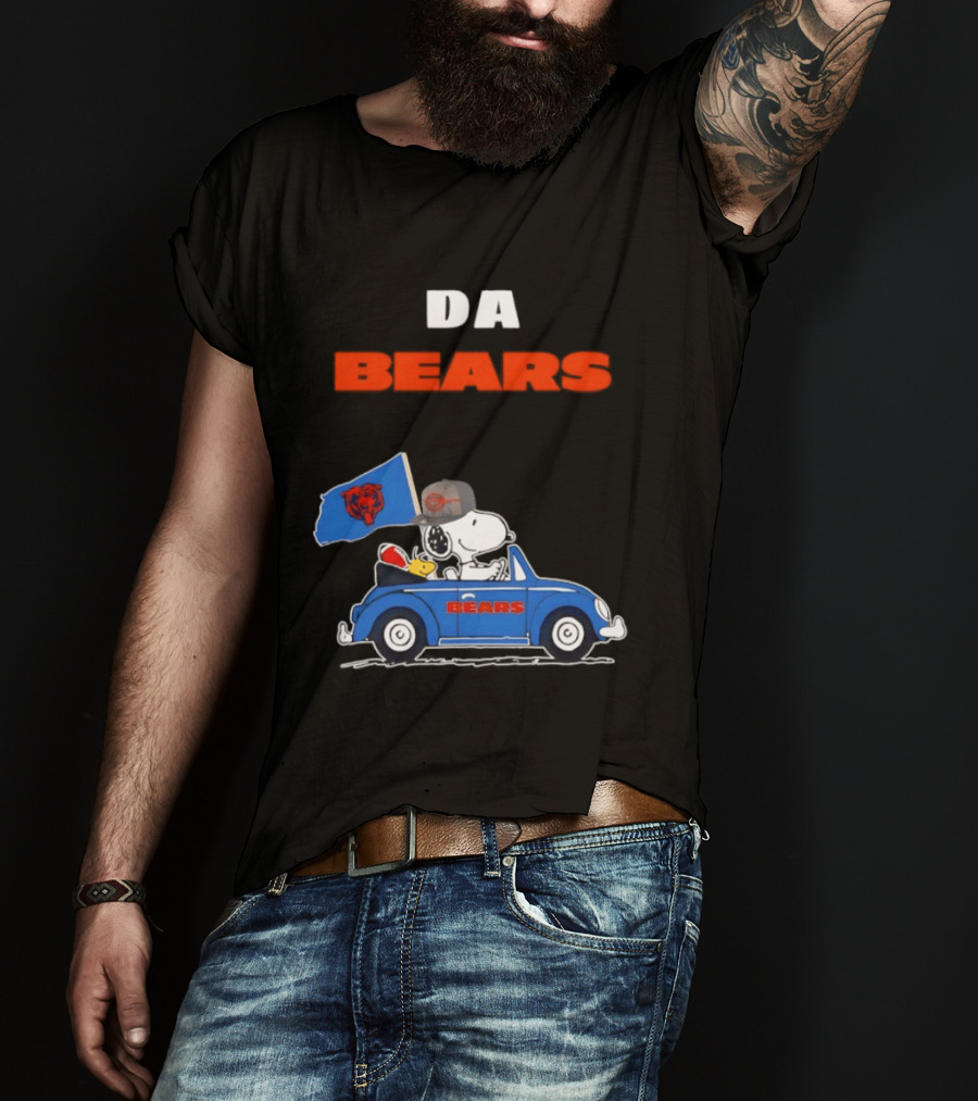 Chicago Bears Snoopy Woodstock Car Da Bears T-Shirt